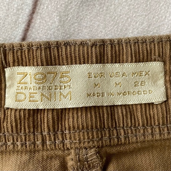 Zara Corduroy Skirt Women’s M Brown Button Front Academia Chocolate Western Boho - Picture 11 of 16